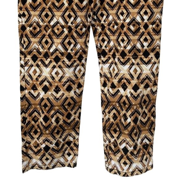 RUBY RD. CROPPED GEOMETRIC STRETCH PANTS 8P-EUC - Picture 4 of 8